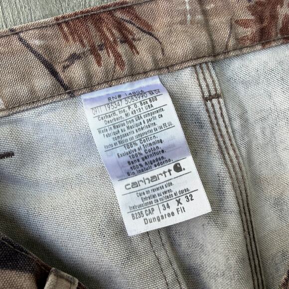 Vintage Y2K Carhartt realtree camo work wear carpenter pants - Picture 4 of 6